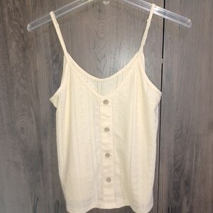 SHEIN Cream Eyelet Button Camisole Perfert For SUMMER !